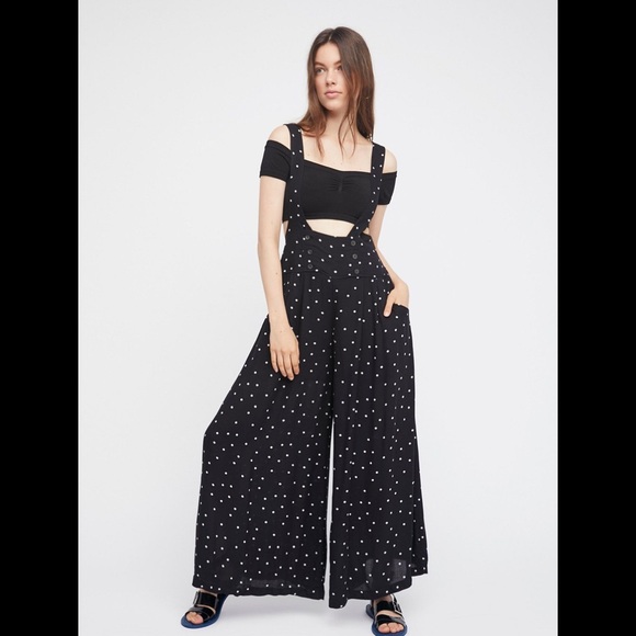 free people polka dot jumpsuit